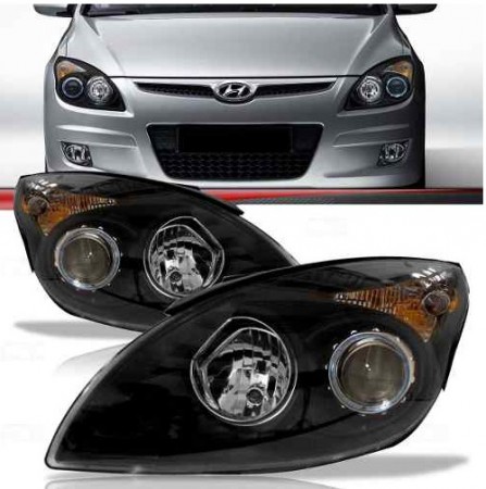 Farol Hyundai I30 2009 2010 2011 2012 Máscara Negra